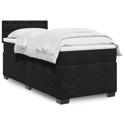 Boxspringbett Mit Matratze Samt Schwarz