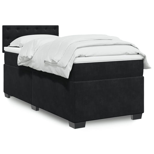 Boxspringbett Mit Matratze Samt Schwarz