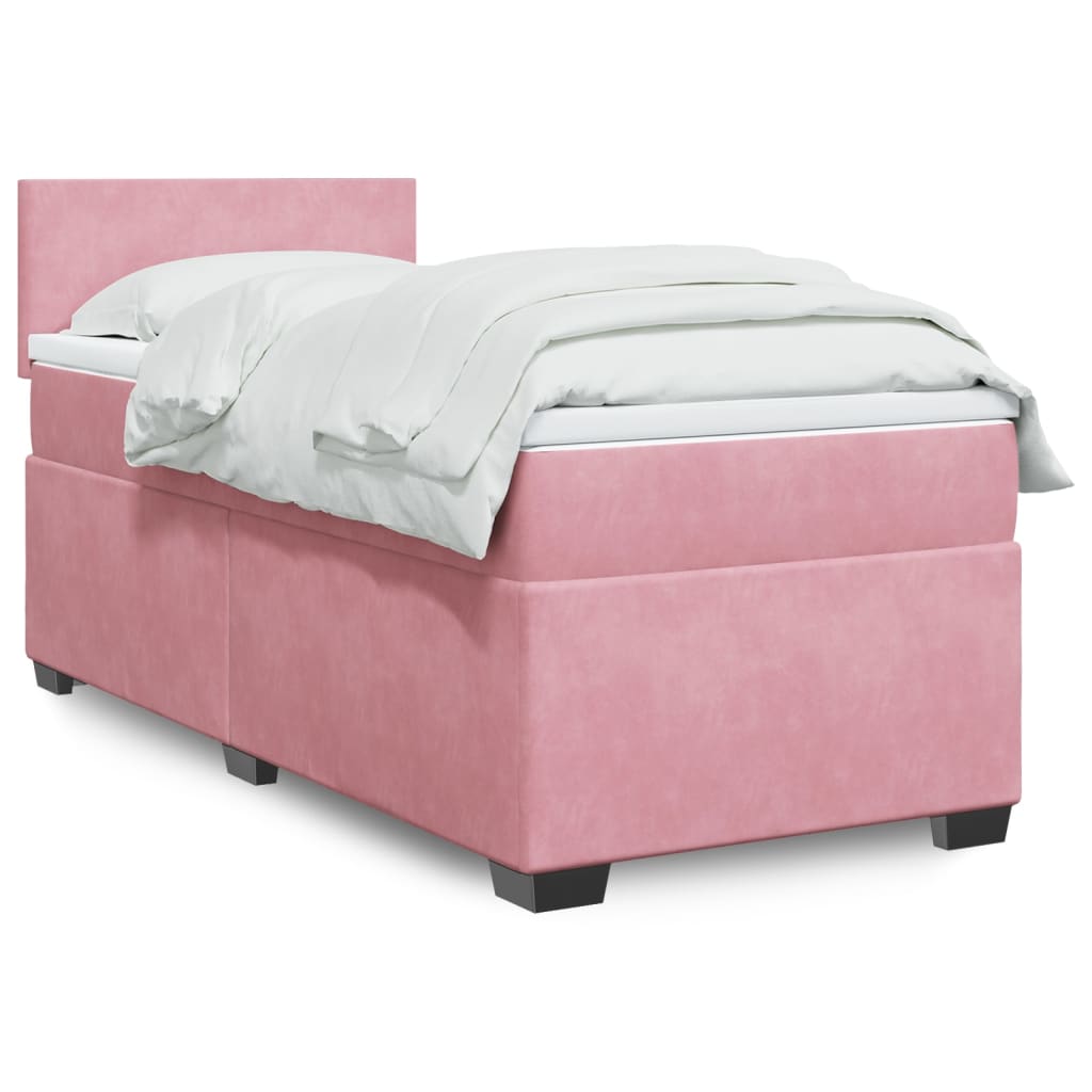 Boxspringbett Mit Matratze Samt Rosa