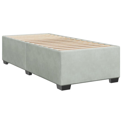Boxspringbett Mit Matratze Samt Hellgrau