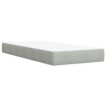 Boxspringbett Mit Matratze Samt Hellgrau