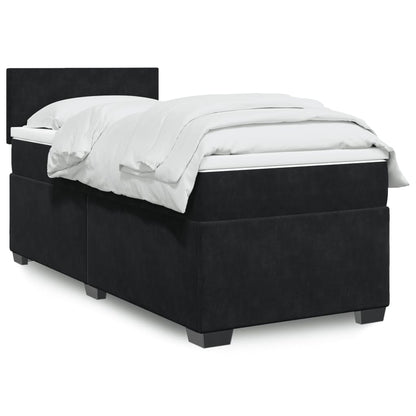 Boxspringbett Mit Matratze Samt Schwarz