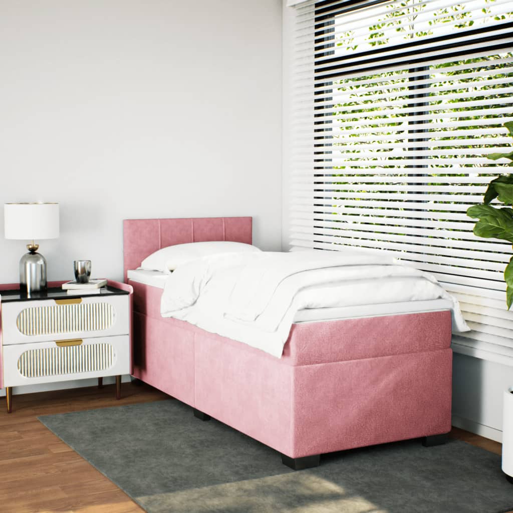 Boxspringbett Mit Matratze Samt Rosa