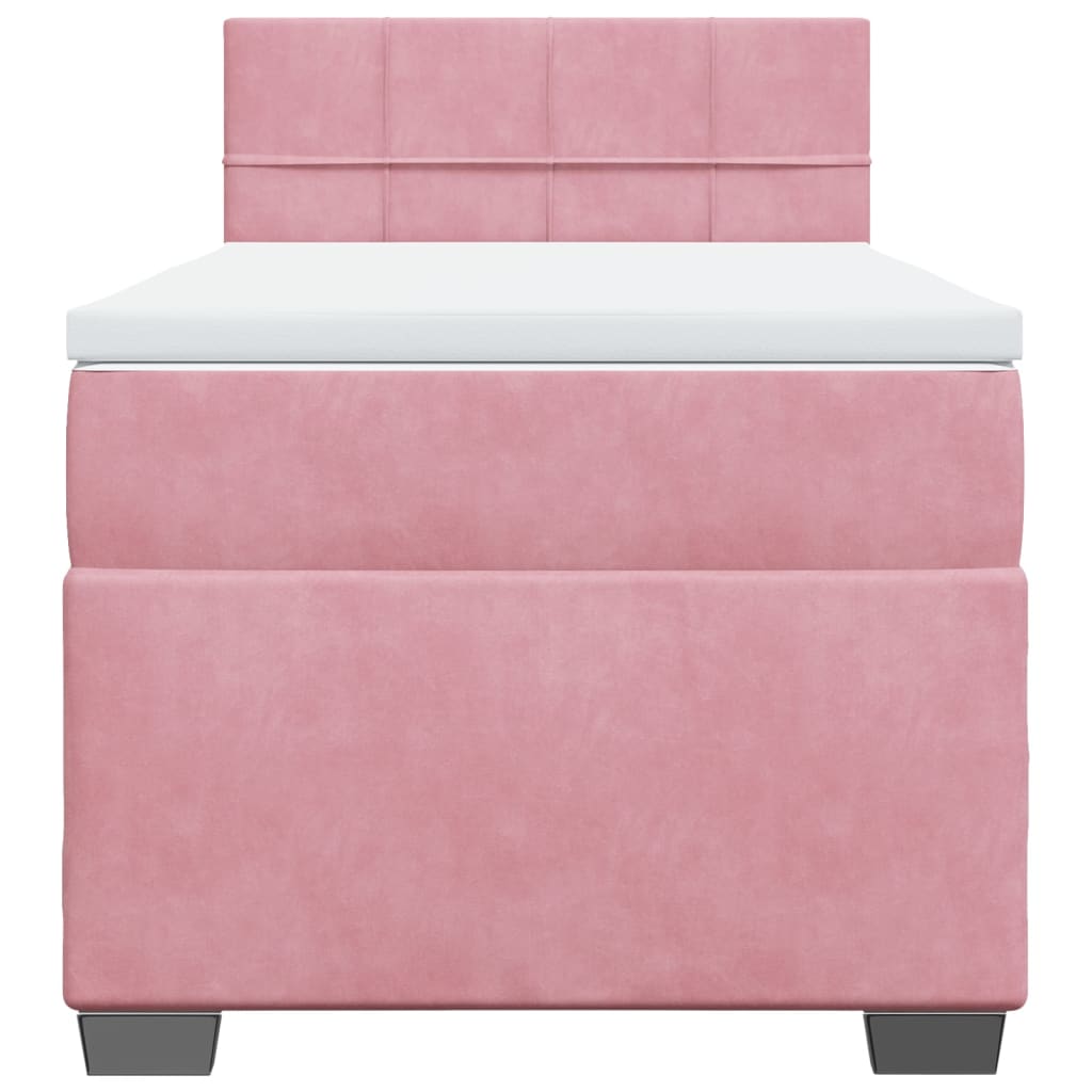 Boxspringbett Mit Matratze Samt Rosa