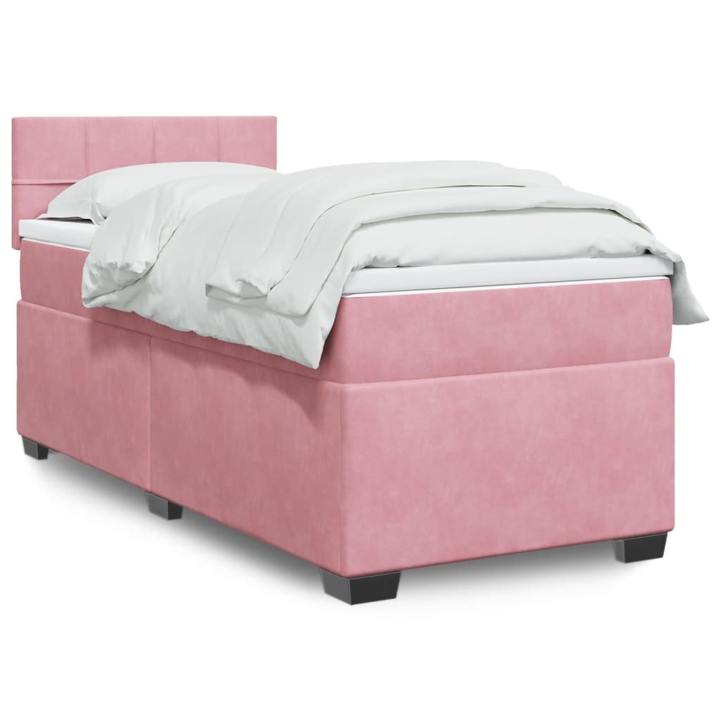 Boxspringbett Mit Matratze Samt Rosa
