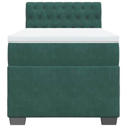 Boxspringbett Mit Matratze Samt Dunkelgrün
