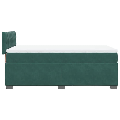 Boxspringbett Mit Matratze Samt Dunkelgrün