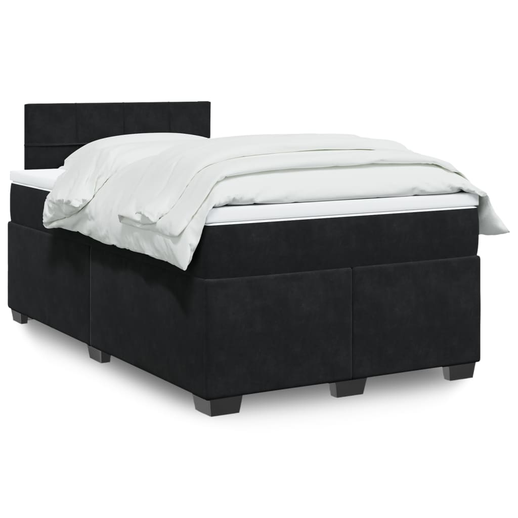 Boxspringbett Mit Matratze Samt Schwarz