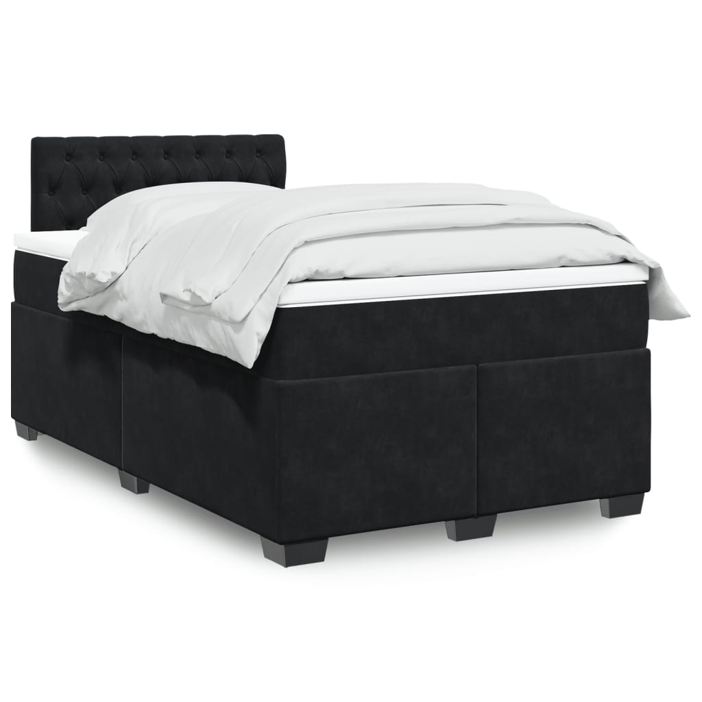 Boxspringbett Mit Matratze Samt Schwarz