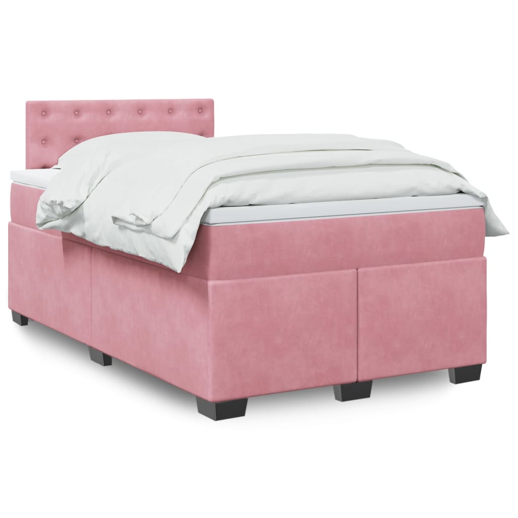 Boxspringbett Mit Matratze Samt Rosa