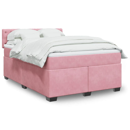 Boxspringbett Mit Matratze Samt Rosa
