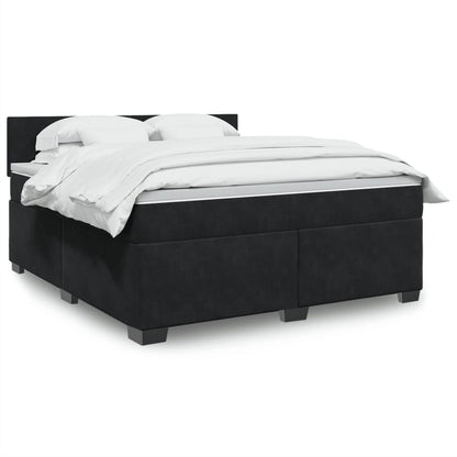 Boxspringbett Mit Matratze Samt Schwarz