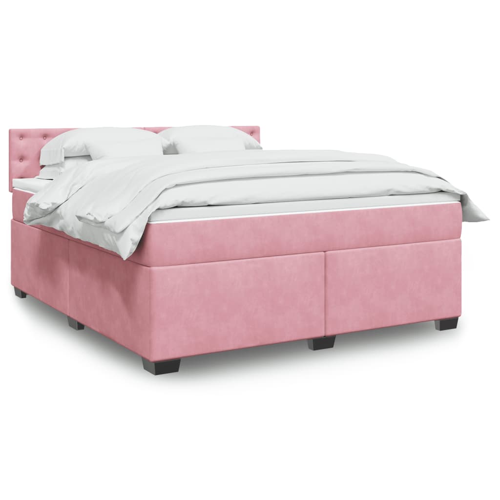 Boxspringbett Mit Matratze Samt Rosa