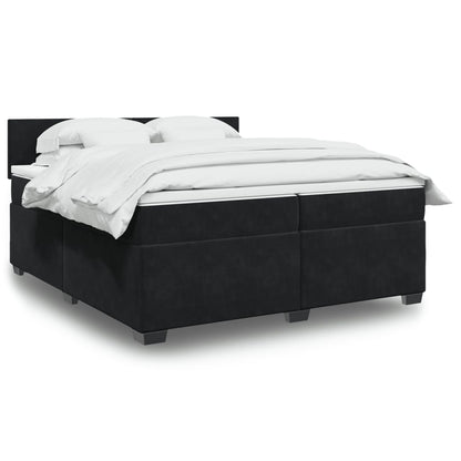 Boxspringbett Mit Matratze Samt Schwarz