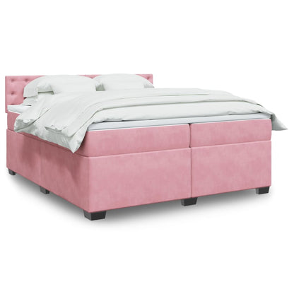 Boxspringbett Mit Matratze Samt Rosa