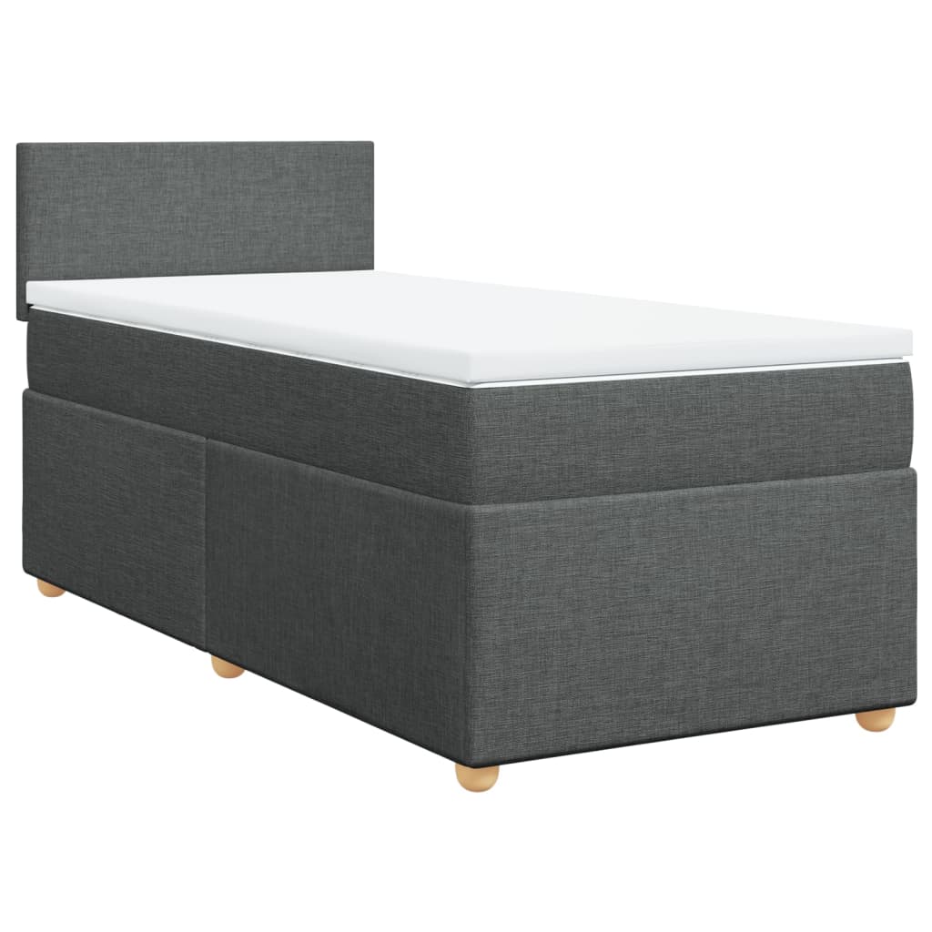 Boxspringbett Mit Matratze Stoff Dunkelgrau