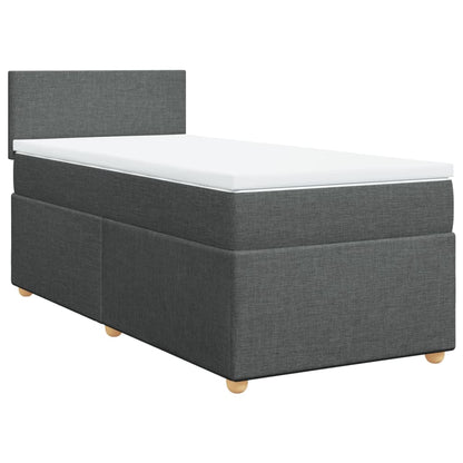 Boxspringbett Mit Matratze Stoff Dunkelgrau