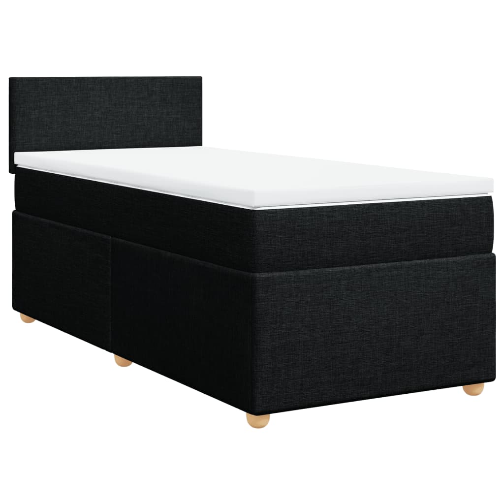 Boxspringbett Mit Matratze Stoff Schwarz