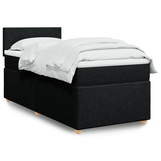 Boxspringbett Mit Matratze Stoff Schwarz