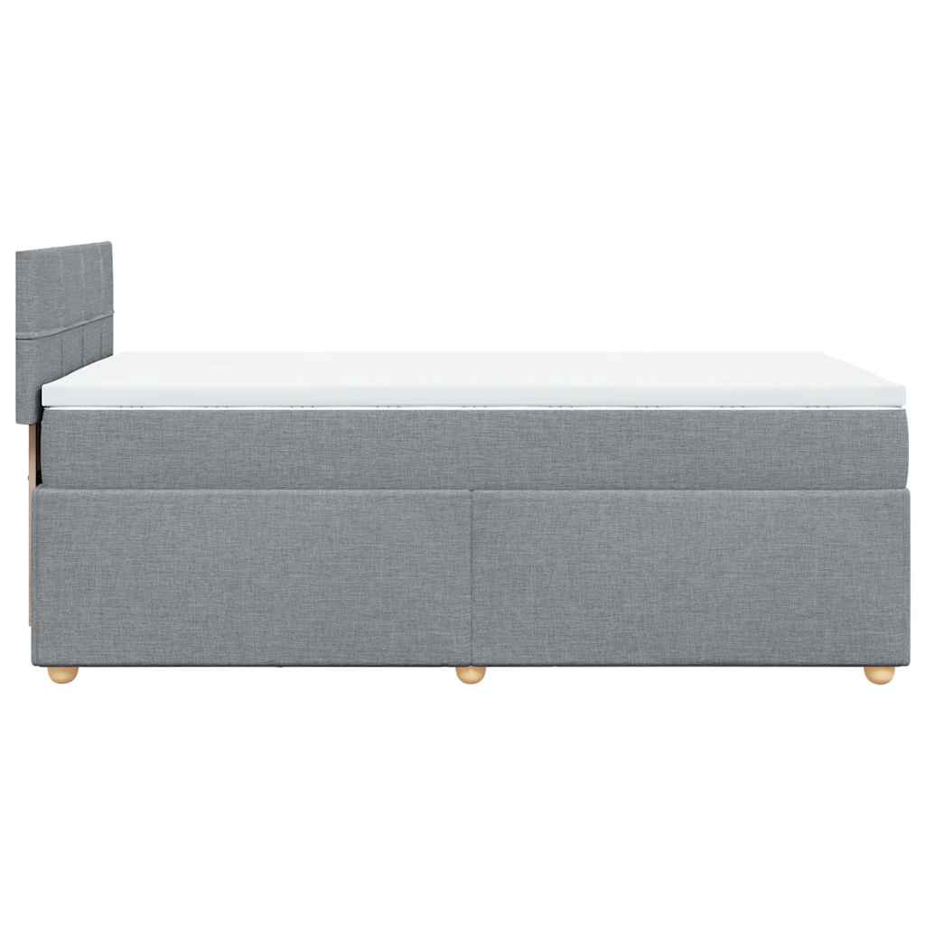 Boxspringbett Mit Matratze Stoff Hellgrau