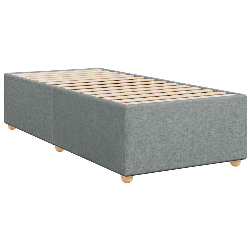 Boxspringbett Mit Matratze Stoff Hellgrau