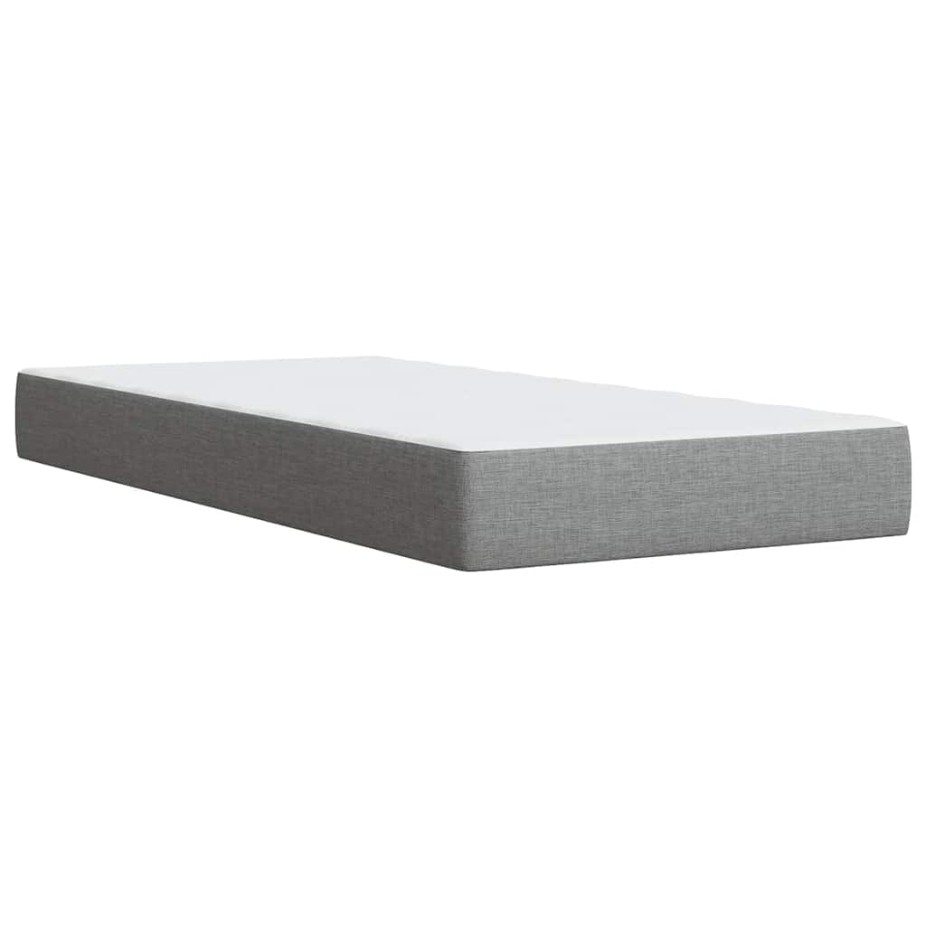 Boxspringbett Mit Matratze Stoff Hellgrau
