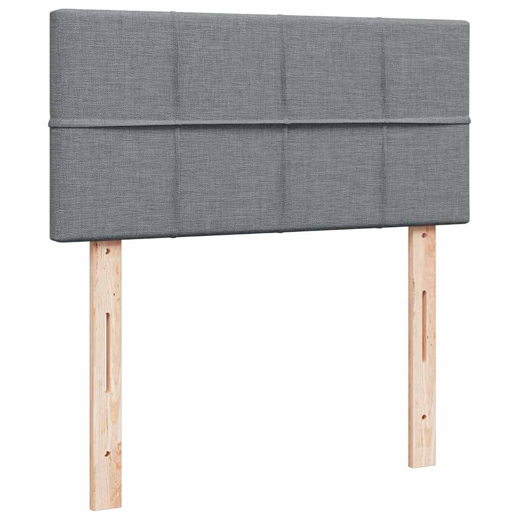 Boxspringbett Mit Matratze Stoff Hellgrau