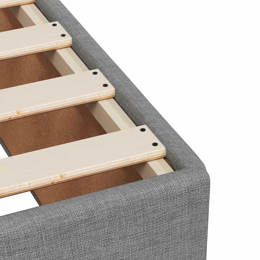 Boxspringbett Mit Matratze Stoff Hellgrau