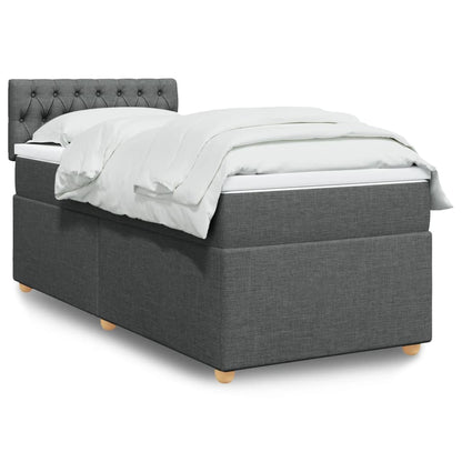 Boxspringbett Mit Matratze Stoff Dunkelgrau