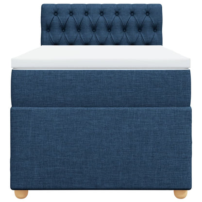 Boxspringbett Mit Matratze Stoff Blau