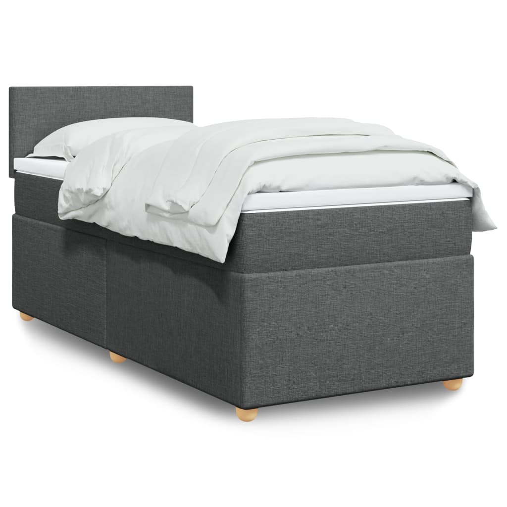 Boxspringbett Mit Matratze Stoff Dunkelgrau