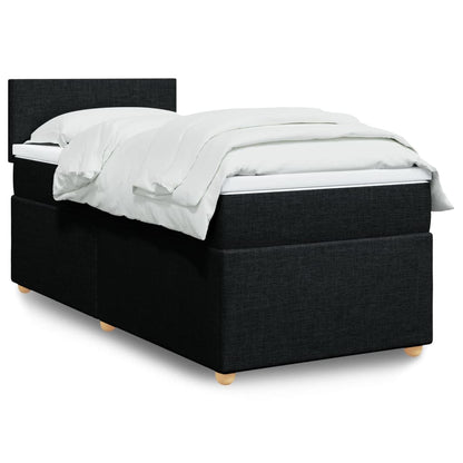Boxspringbett Mit Matratze Stoff Schwarz
