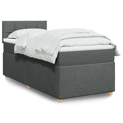 Boxspringbett Mit Matratze Stoff Dunkelgrau