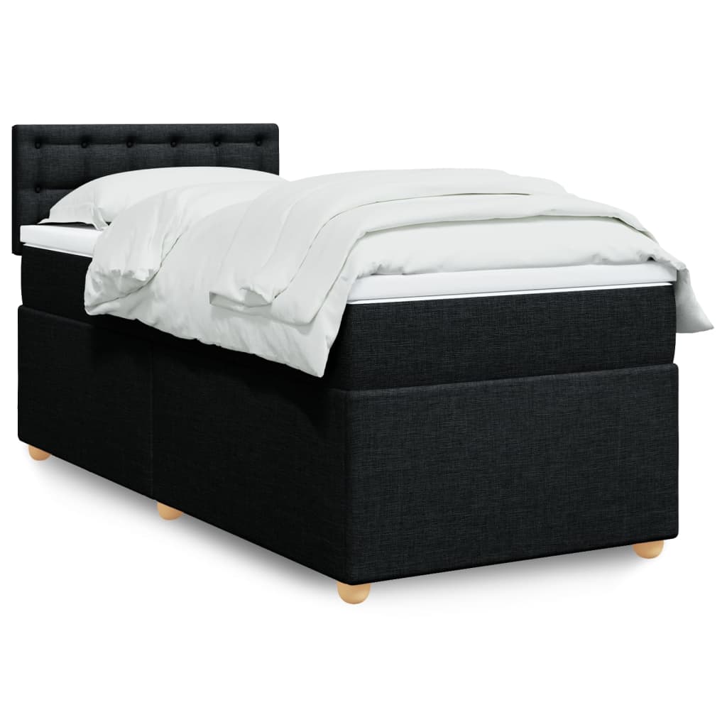 Boxspringbett Mit Matratze Stoff Schwarz