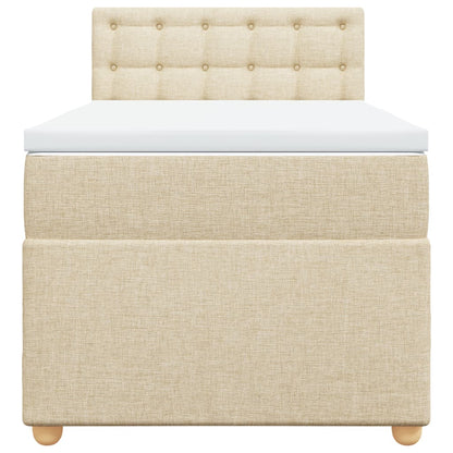 Boxspringbett Mit Matratze Stoff Creme