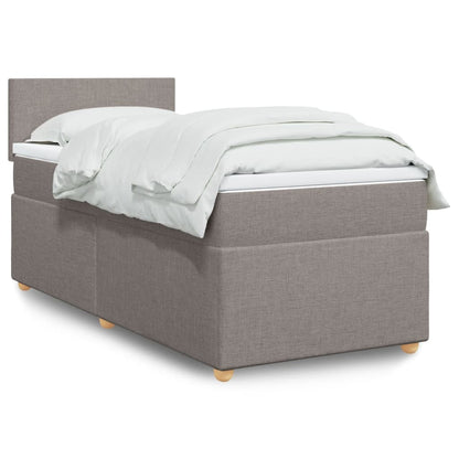 Boxspringbett Mit Matratze Stoff Taupe