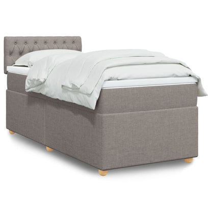 Boxspringbett Mit Matratze Stoff Taupe