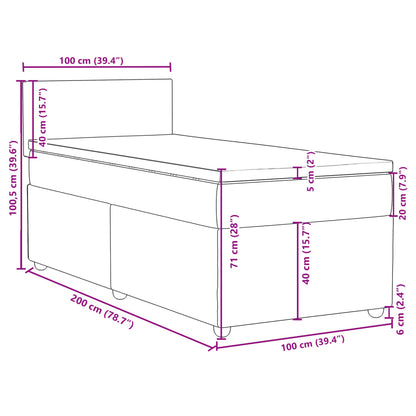 Boxspringbett Mit Matratze Stoff Dunkelbraun