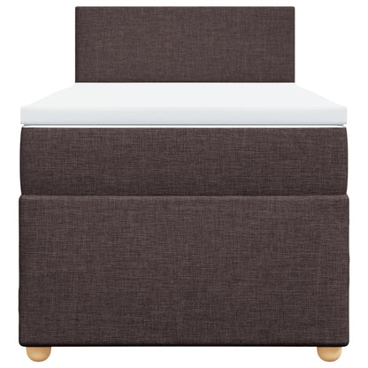 Boxspringbett Mit Matratze Stoff Dunkelbraun