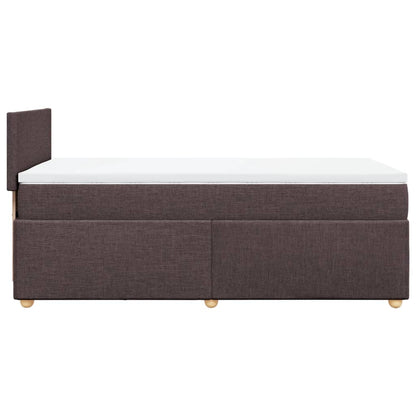 Boxspringbett Mit Matratze Stoff Dunkelbraun