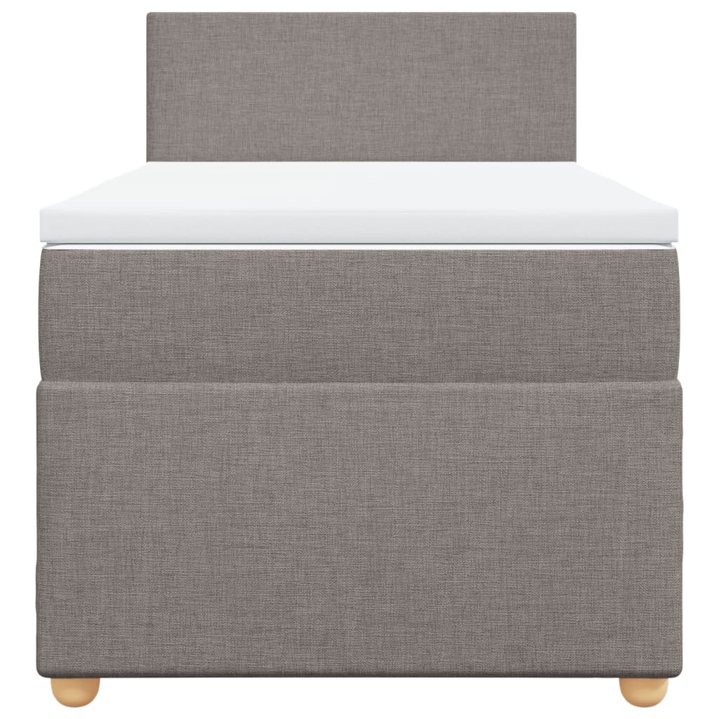 Boxspringbett Mit Matratze Stoff Taupe