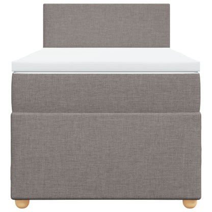 Boxspringbett Mit Matratze Stoff Taupe