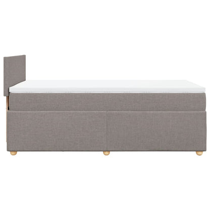 Boxspringbett Mit Matratze Stoff Taupe
