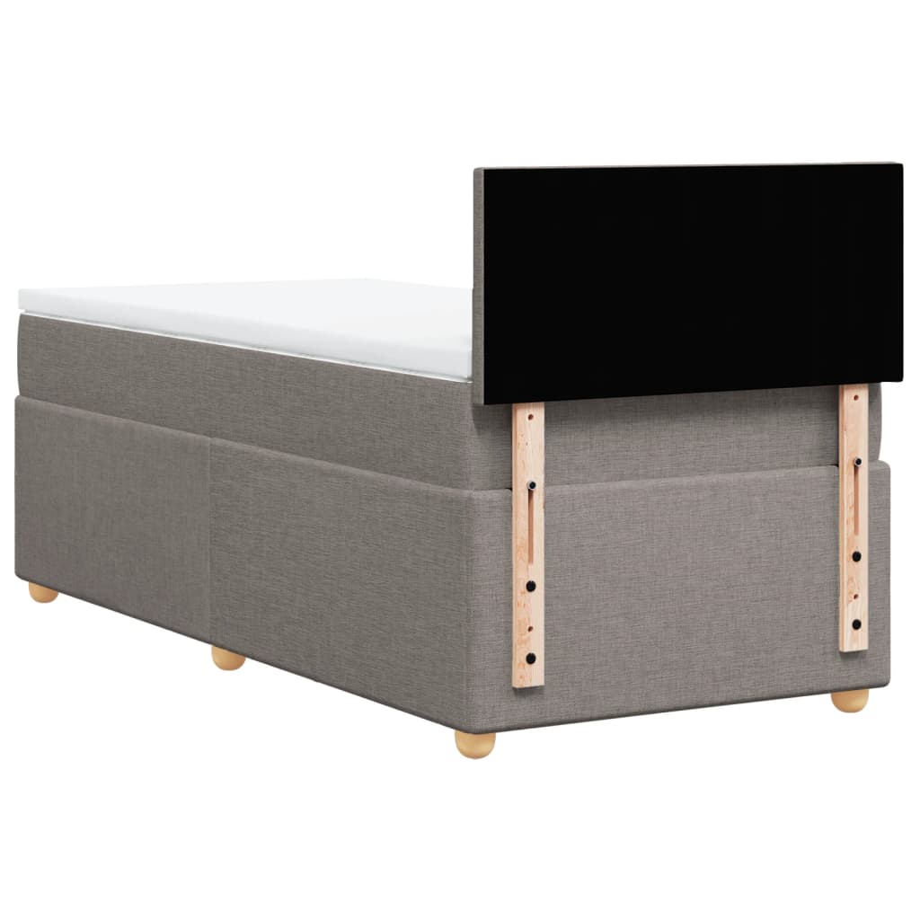 Boxspringbett Mit Matratze Stoff Taupe