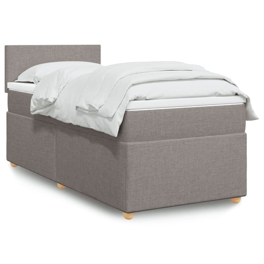 Boxspringbett Mit Matratze Stoff Taupe