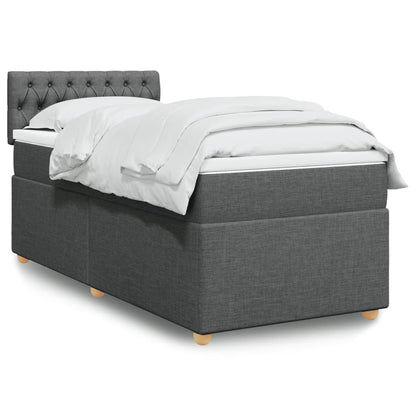 Boxspringbett Mit Matratze Stoff Dunkelgrau