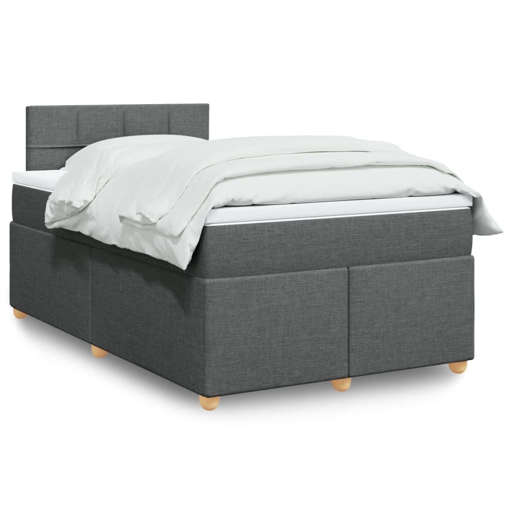 Boxspringbett Mit Matratze Stoff Dunkelgrau