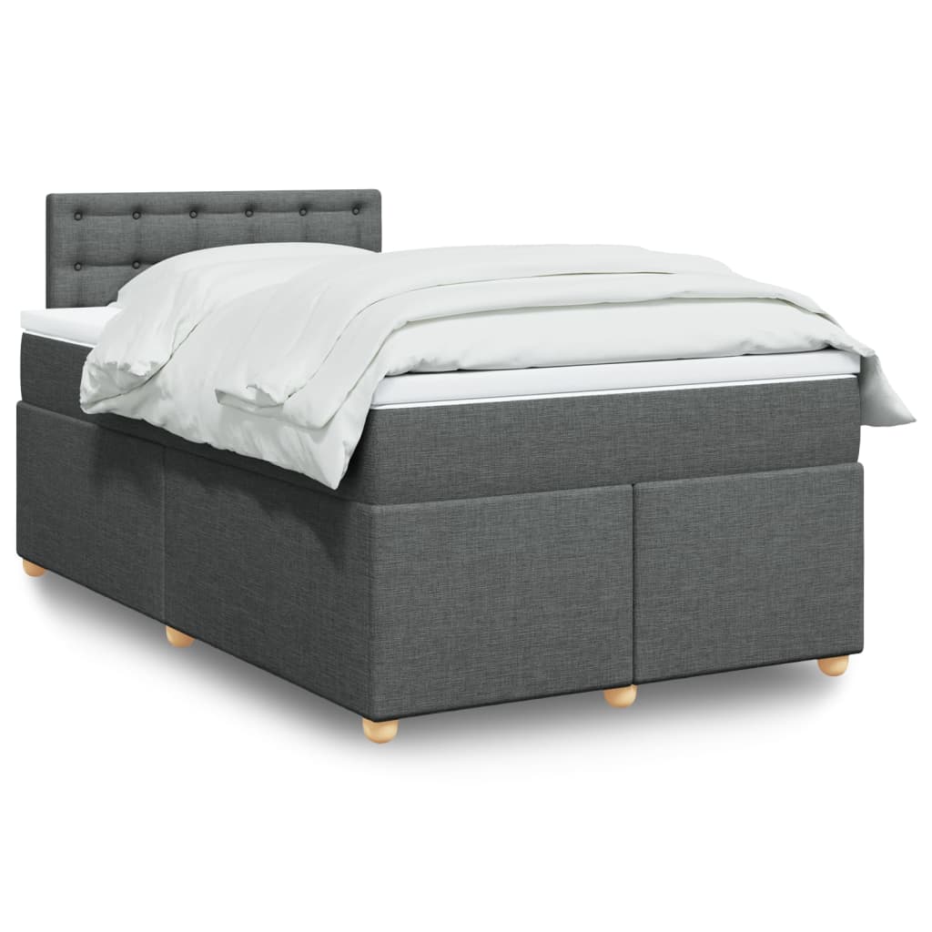 Boxspringbett Mit Matratze Stoff Dunkelgrau