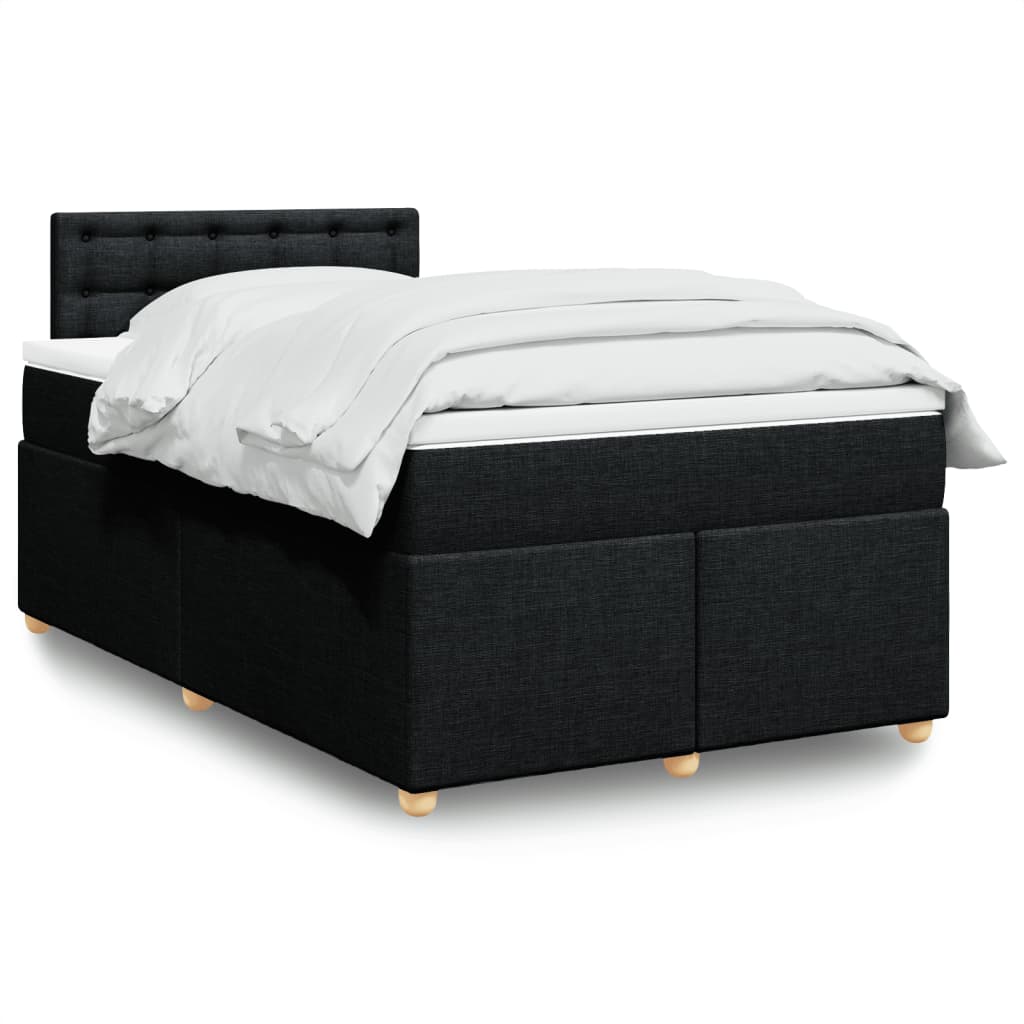 Boxspringbett Mit Matratze Stoff Schwarz