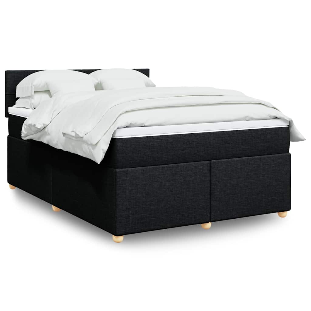 Boxspringbett Mit Matratze Stoff Schwarz